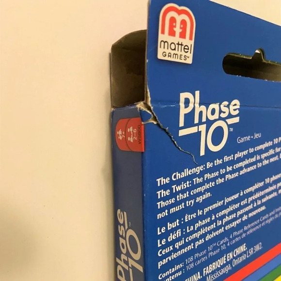 2019 Phase 10 Card Game Mattel New Open Box With Instructions - Picture 8 of 8